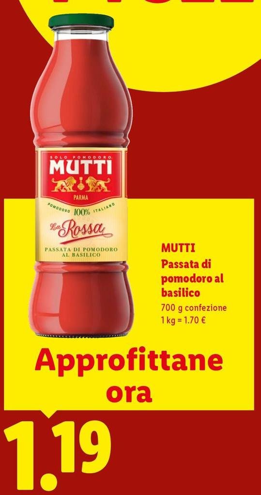 Mutti - Passata Di Pomodoro Al Basilico