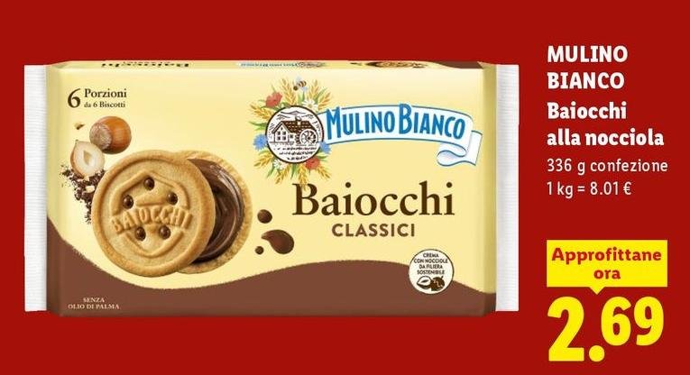 Mulino Bianco - Baiocchi Alla Nocciola