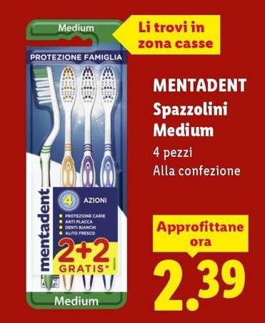 Mentadent - Spazzolini Medium