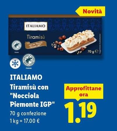 Italiamo - Tiramisù Con "Nocciola Piemonte IGP"