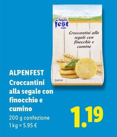 Alpen Fest - Croccantini Alla Segale Con Finocchio E Cumino