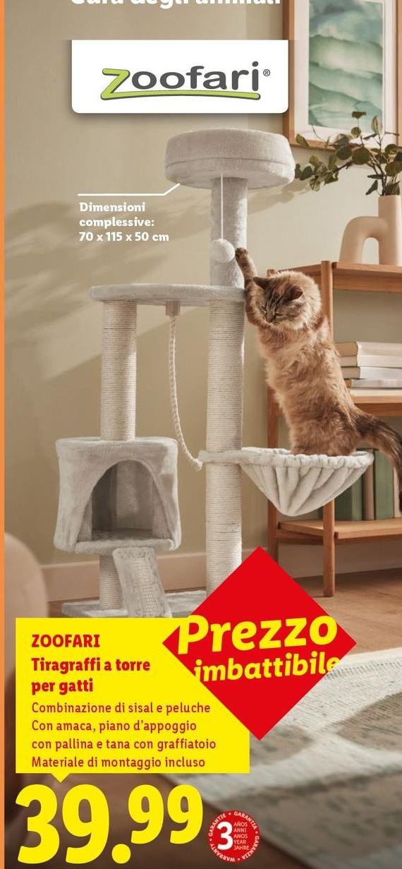 Zoofari - Tiragraffi A Torre Per Gatti