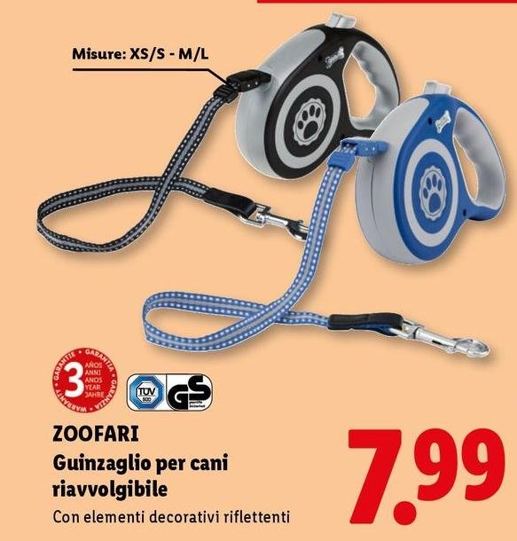 Zoofari - Guinzaglio Per Cani Riavvolgibile