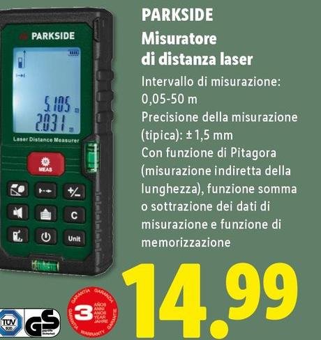 Parkside - Misuratore Di Distanza Laser