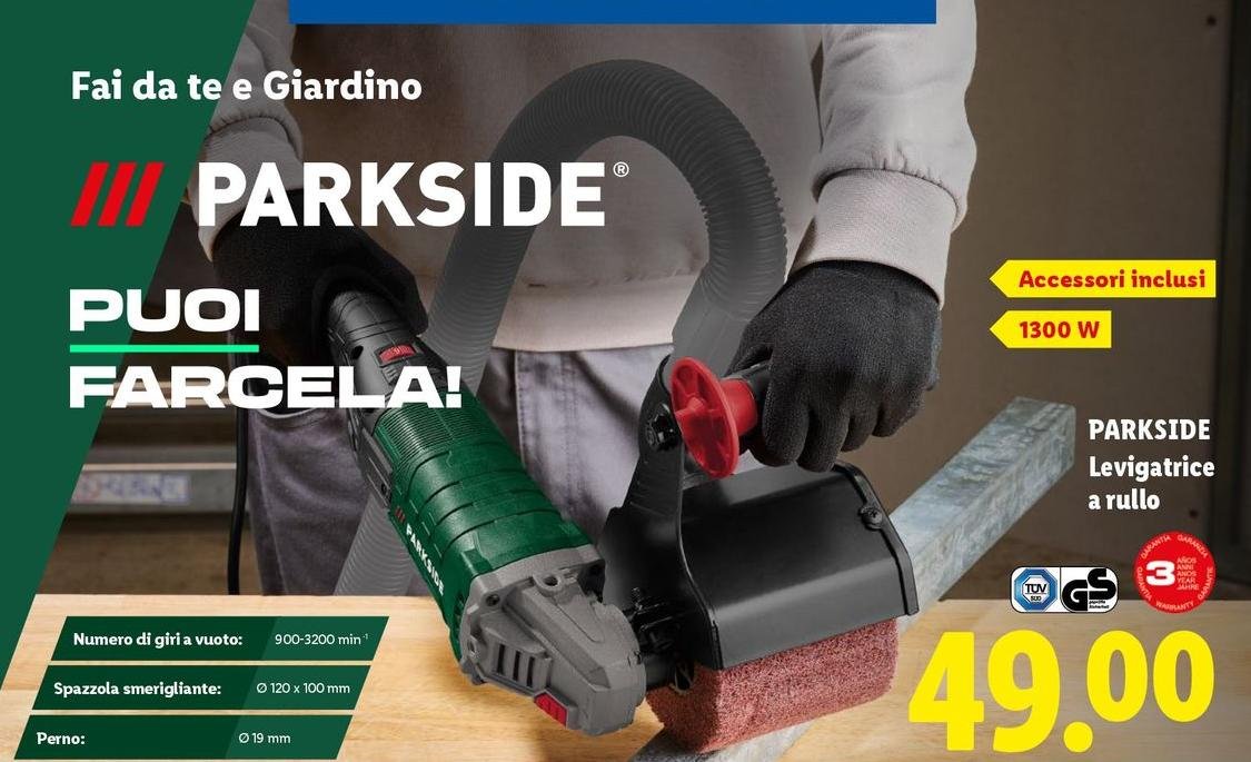 Parkside - Levigatrice A Rullo