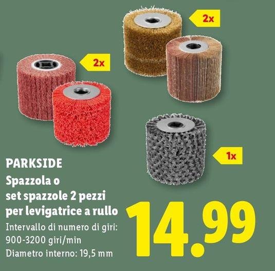 Parkside - Spazzola O Set Spazzole Per Levigatrice A Rullo
