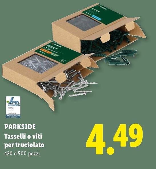 Parkside - Tasselli O Viti Per Truciolato