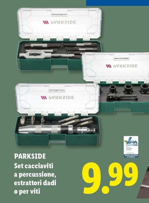 Parkside - Set Cacciaviti A Percussione