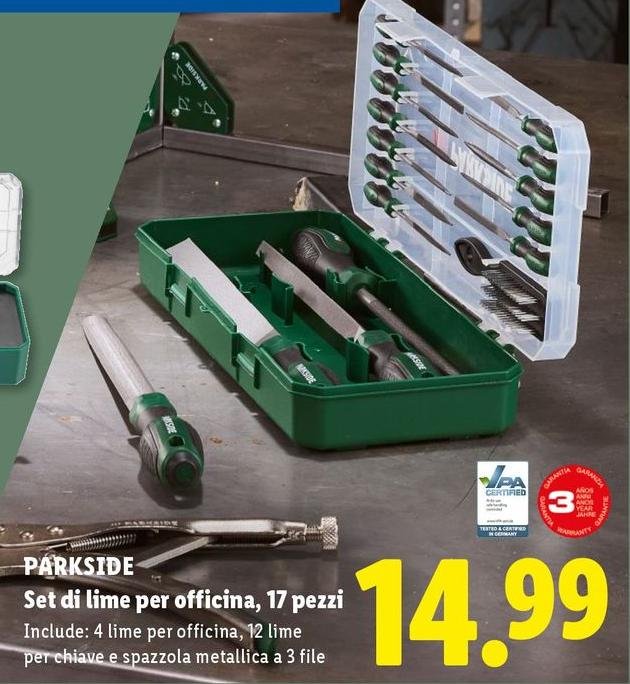 Parkside - Set Di Lime Per Officina