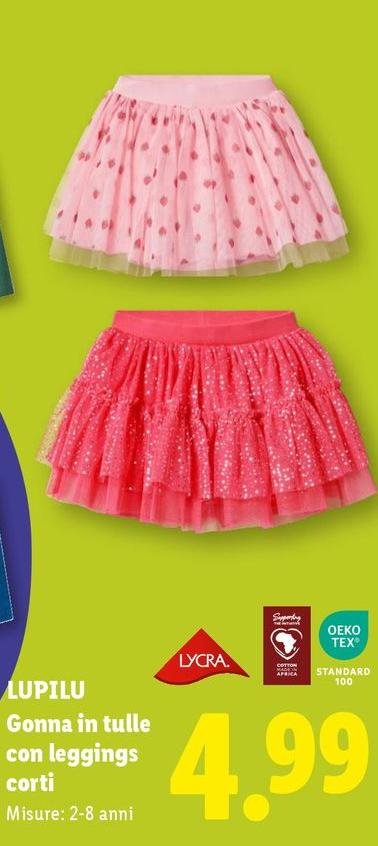 Lupilu - Gonna In Tulle Con Leggings Corti