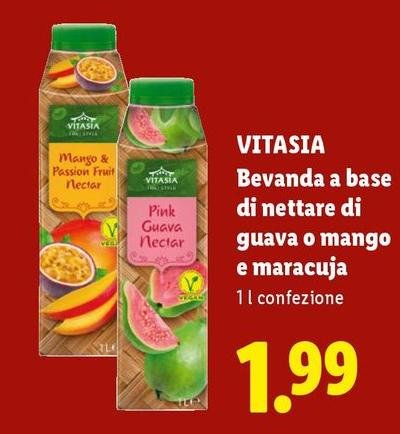 Vitasia - Bevanda A Base Di Nettare Di Guava O Mango E Maracuja