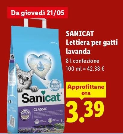 Sanicat - Lettiera Per Gatti Lavanda
