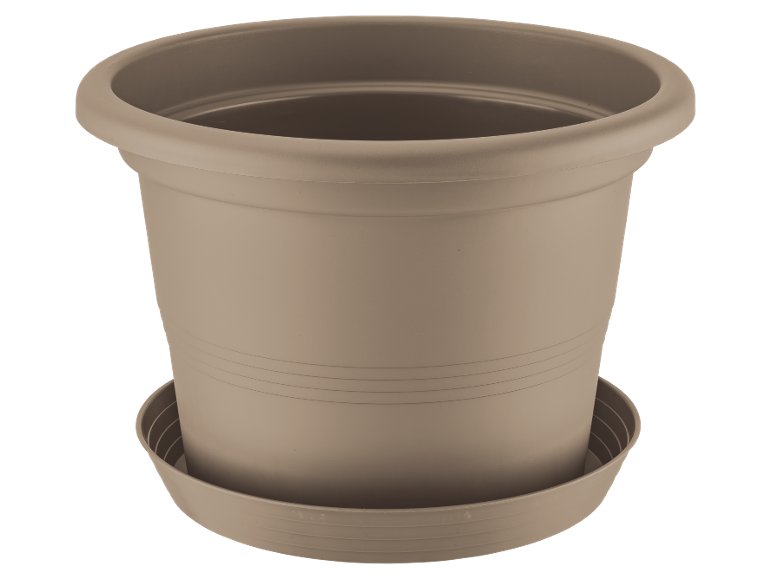 Vaso per piante con sottovaso, 39 cm