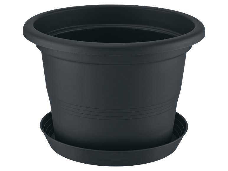 Vaso per piante con sottovaso, 39 cm