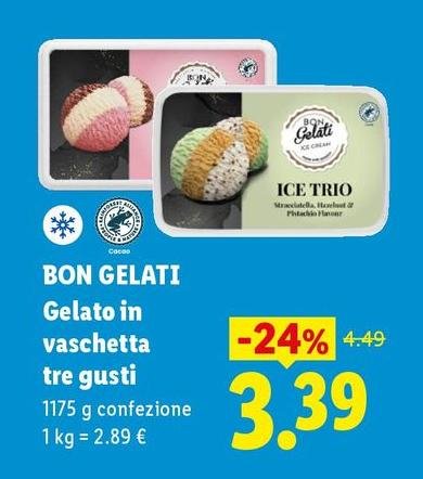 Bon Gelati - Gelato In Vaschetta Tre Gusti