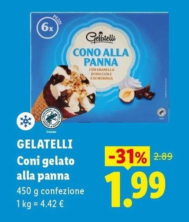 Gelatelli - Coni Gelato Alla Panna