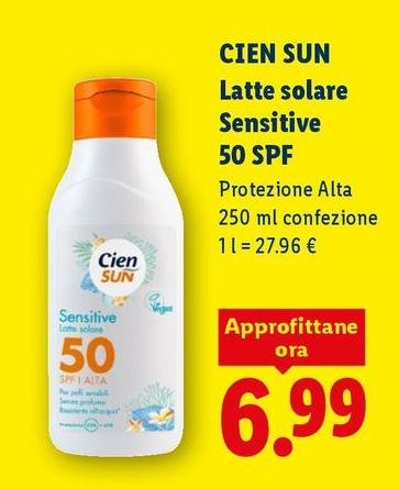 Cien Sun - Latte Solare Sensitive 50 SPF