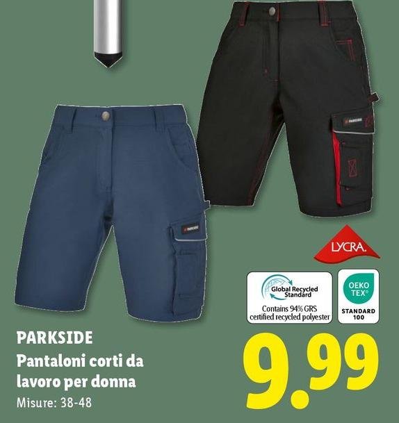 Parkside - Pantaloni Corti Da Lavoro Per Donna