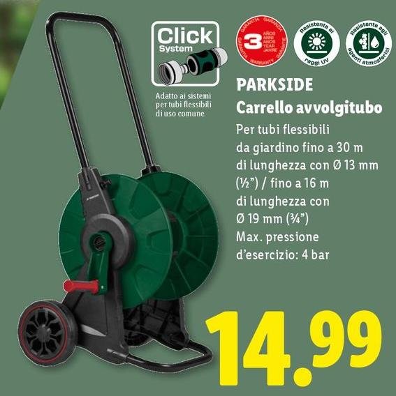 Parkside - Carrello Avvolgitubo