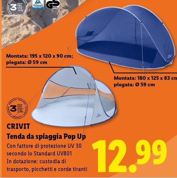 Crivit - Tenda Da Spiaggia Pop Up