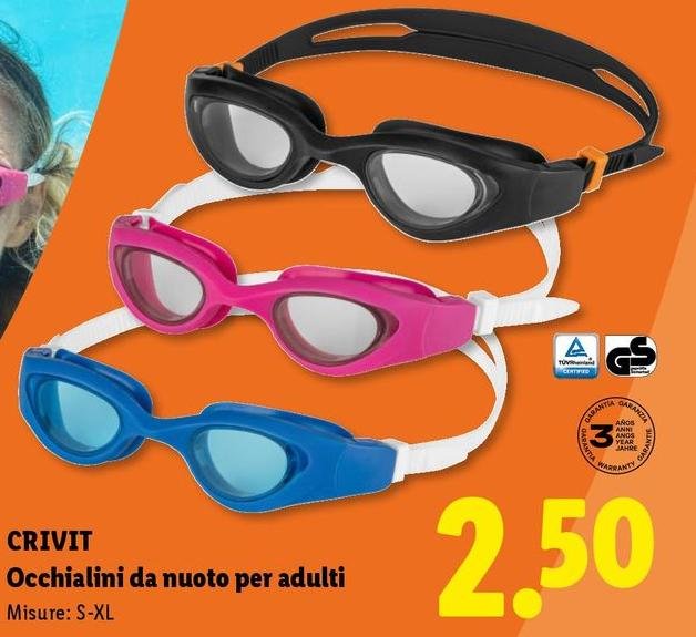 Crivit - Occhialini Da Nuoto Per Adulti