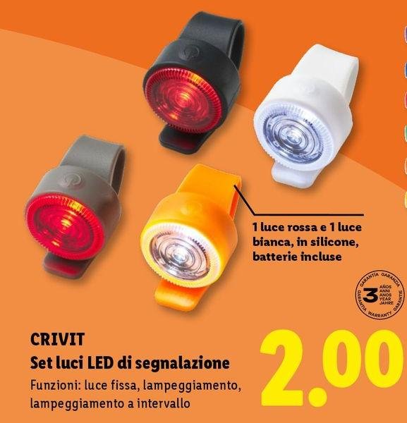 Crivit - Set Luci Led Di Segnalazione