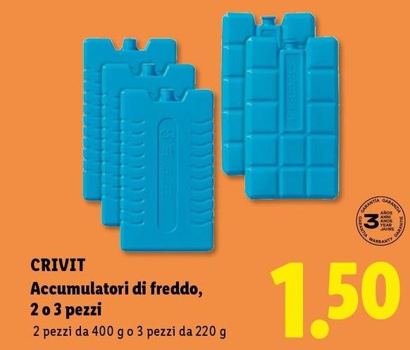 Crivit - Accumulatori Di Freddo, 2 O 3 Pezzi