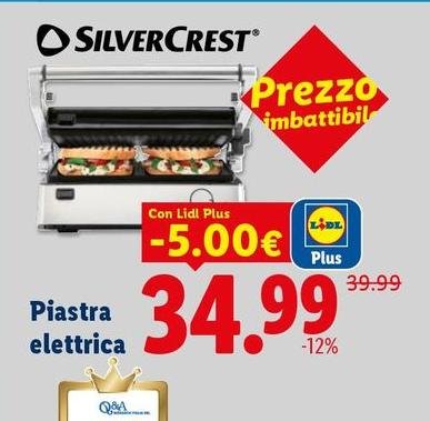 Silvercrest - Piastra Elettrica