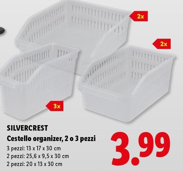 Silvercrest - Cestello Organizer, 2 O 3 Pezzi