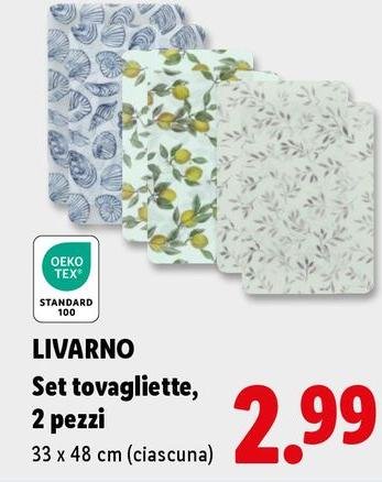 Livarno - Set Tovagliette, 2 Pezzi