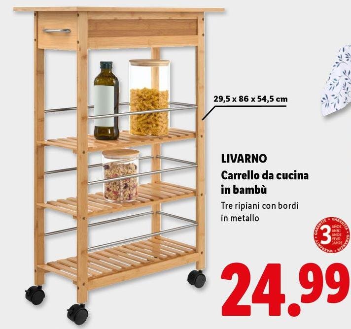 Livarno - Carrello Da Cucina In Bambú