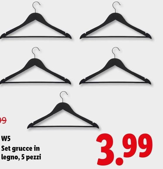 W5 - Set Grucce In Legno, 5 Pezzi