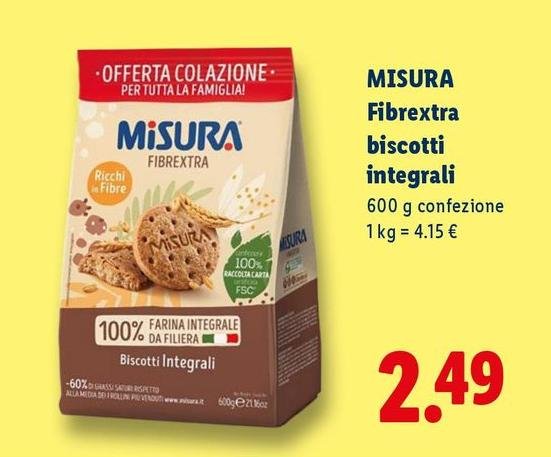 Misura - Fibrextra Biscotti Integrali