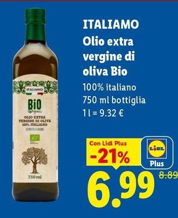 Italiamo - Olio Extra Vergine Di Oliva Bio