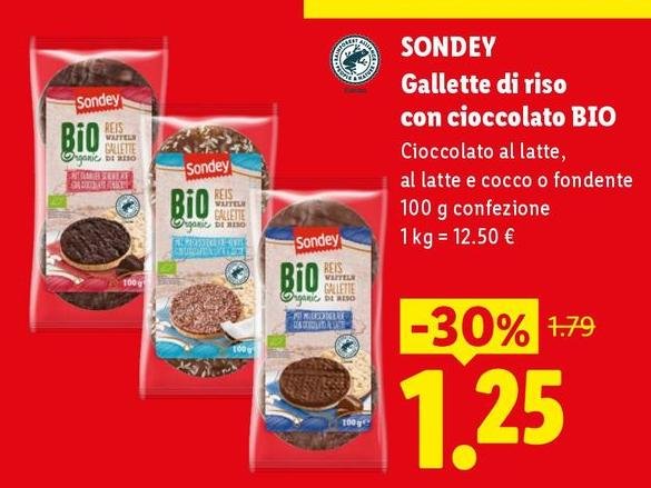 Sondey - Gallette Di Riso Con Cioccolato Bio