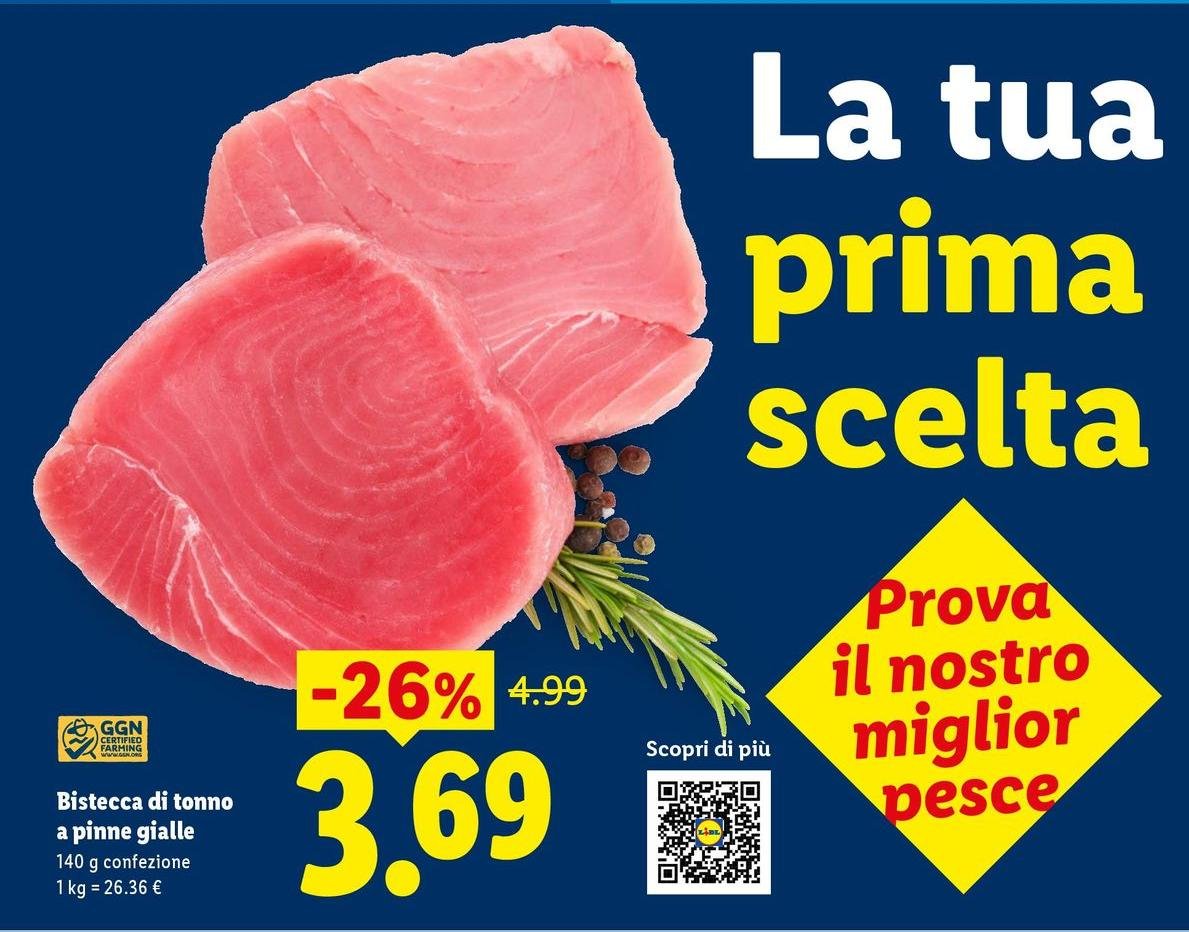 Prima Scelta - Bistecca Di Tonno A Piane Gialle