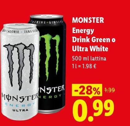 Monster - Energy Drink Green O Ultra White