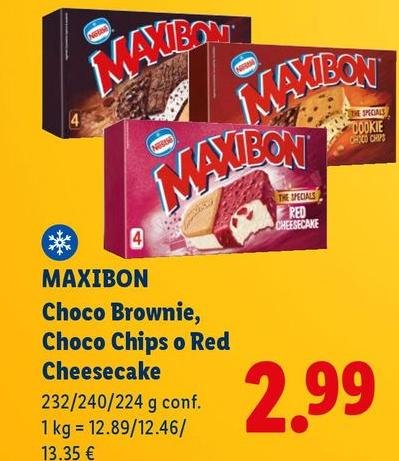 Choco Brownie, Choco Chips O Red Cheesecake