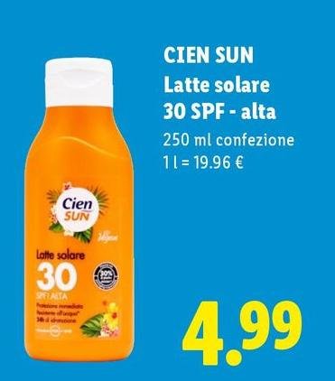 Cien - Latte Solare 30 Spf-alta
