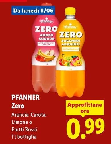 Pfanner - Zero Arancia-Carota Limone O Frutti Rossi