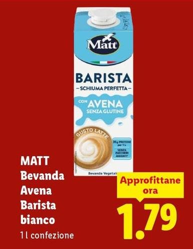 Matt - Bevanda Avena Barista Bianco