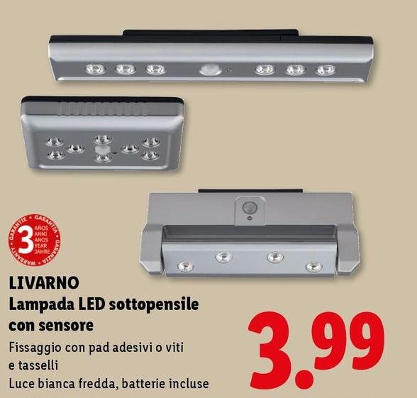Luce - Lampada Led Sottopensile Con Sensore