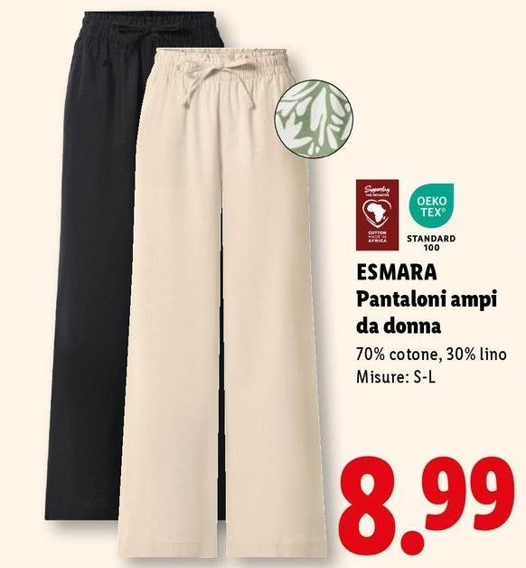 Oeko Tex - Pantaloni Ampi Da Donna