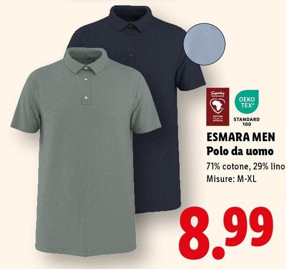 Oeko Tex - Esmara Men Polo Da Uomo