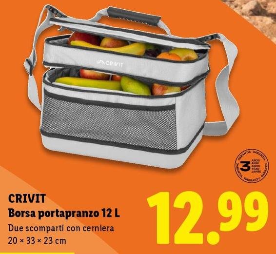 Crivit - Borsa Portapranzo 12 L