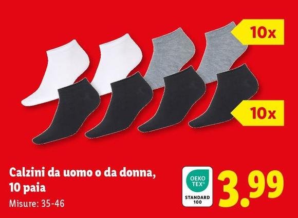 Oeko Tex - Calzini Da Uomo O Da Donna, 10 Paia