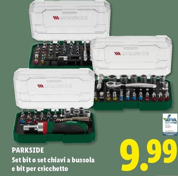 Parkside - Set Bit O Set Chiavi A Bussola E Bit Per Cricchetto