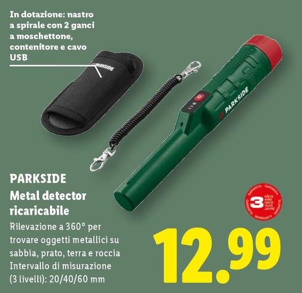 Parkside - Metal Detector Ricaricabile