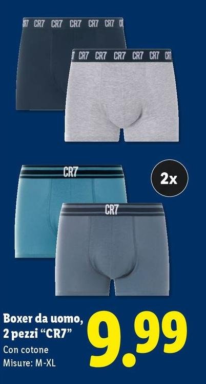 Cr7 - Boxer Da Uomo, 2 Pezzi