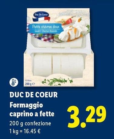 Duc De Coeur - Formaggio Caprino A Fette
